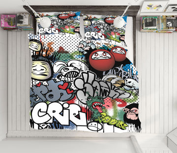 3D Graffiti Pattern 60074 Bed Pillowcases Quilt