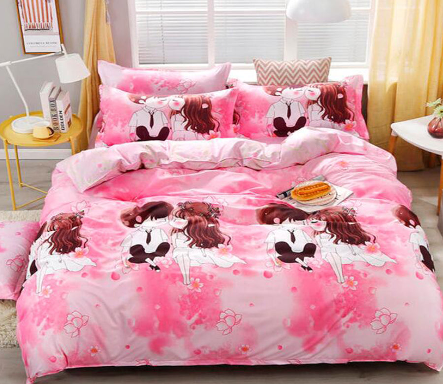 3D Boy And Girl Kissing 2012 Bed Pillowcases Quilt