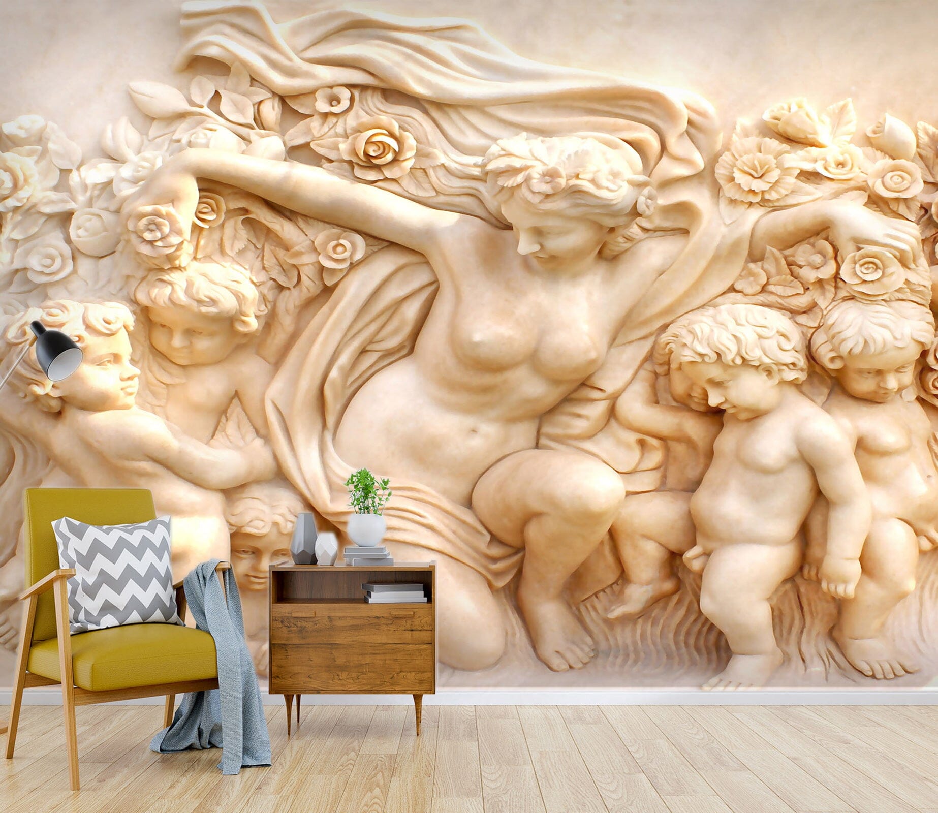 3D Carving Art 1413 Wall Murals Wallpaper AJ Wallpaper 2 