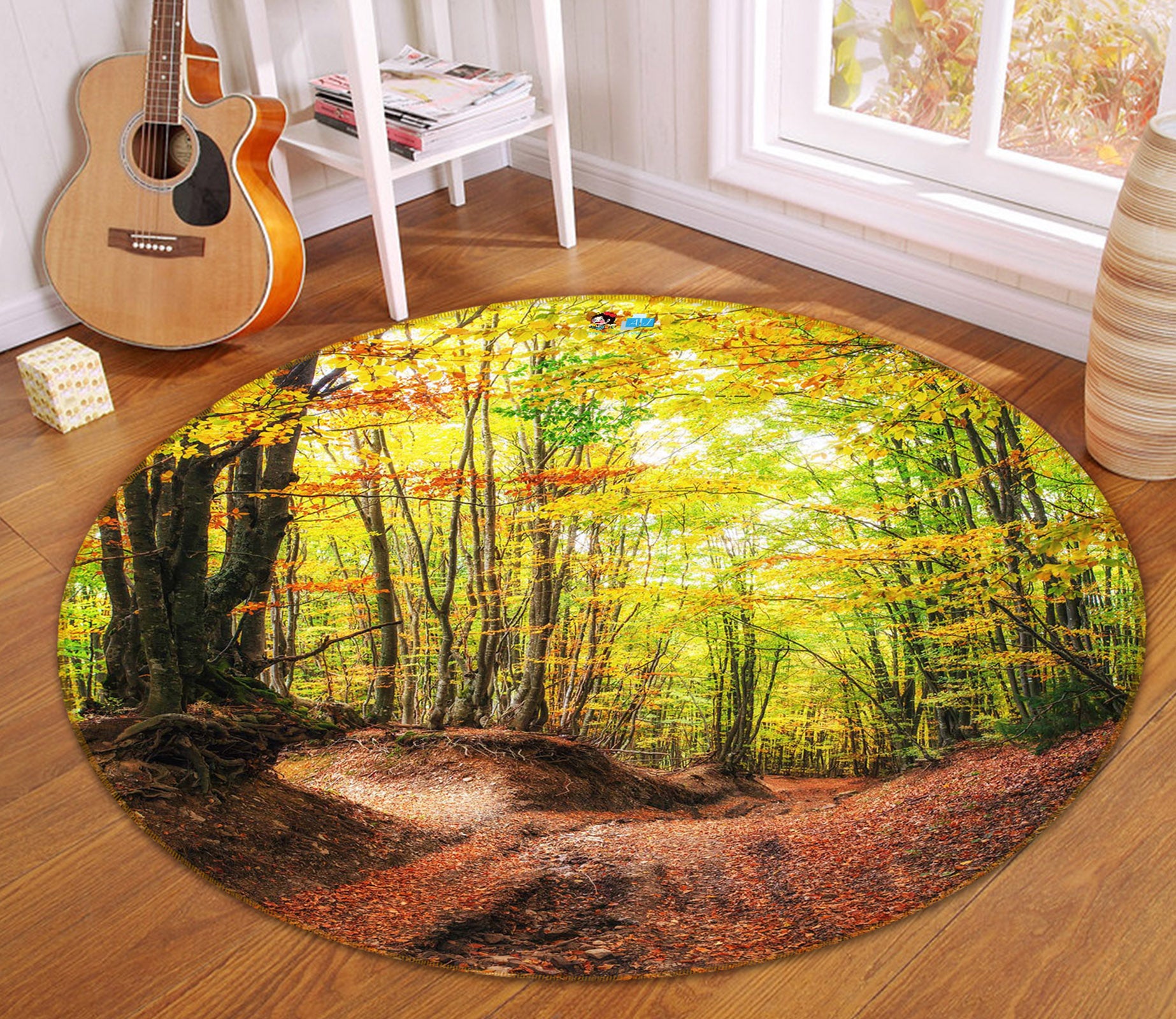 3D Forest 71264 Round Non Slip Rug Mat