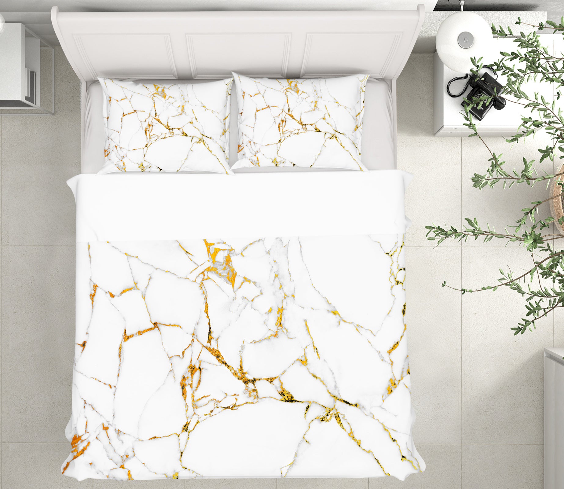 3D Marble 59107 Bed Pillowcases Quilt
