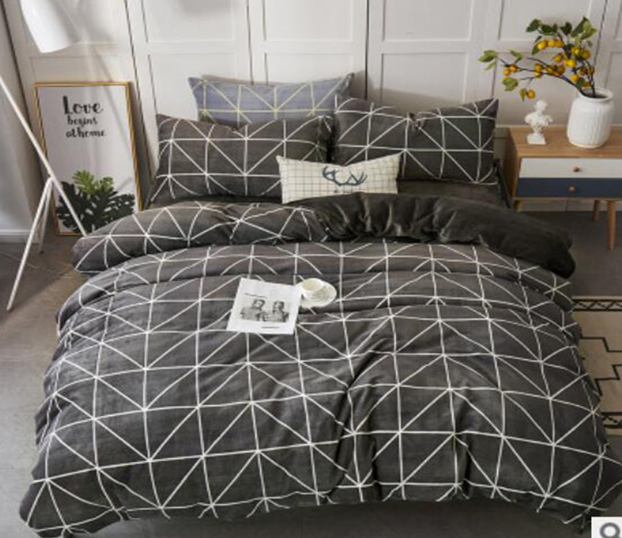 3D Dark Gray 20170 Bed Pillowcases Quilt