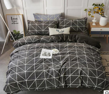 3D Dark Gray 20170 Bed Pillowcases Quilt