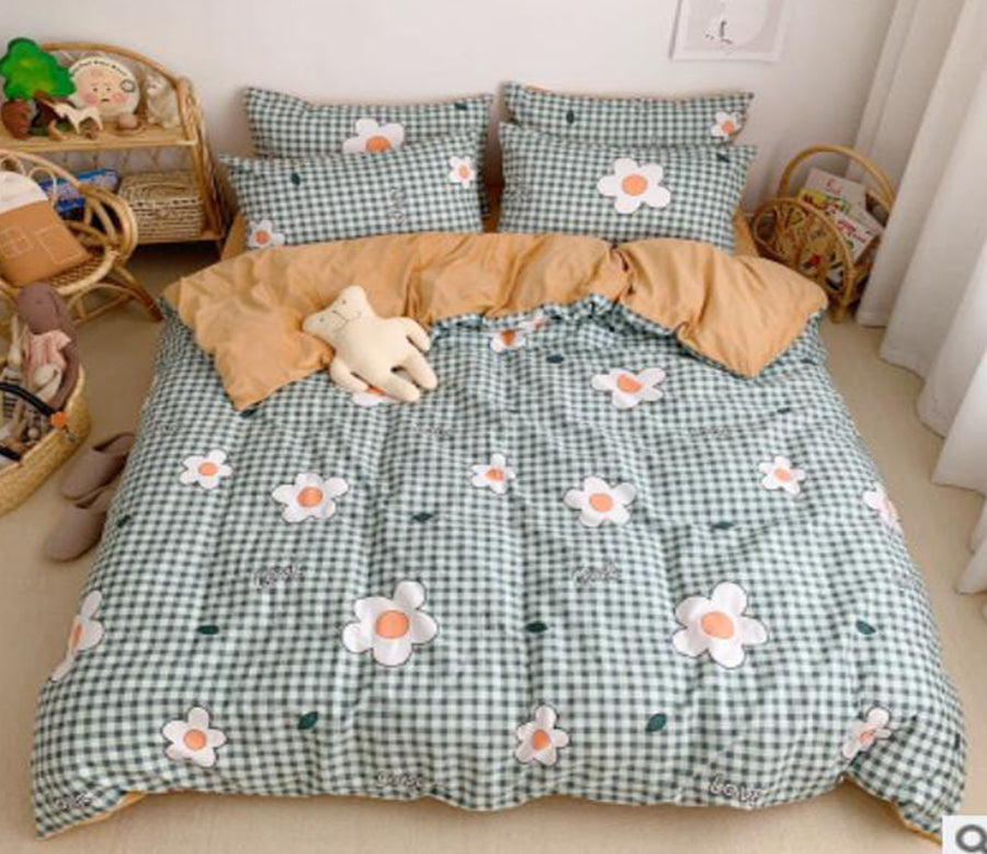 3D Lattice Frangipani 18056 Bed Pillowcases Quilt