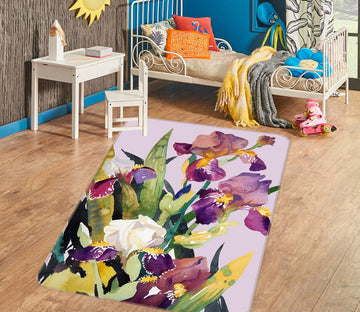 3D Flowers 33073 Non Slip Rug Mat