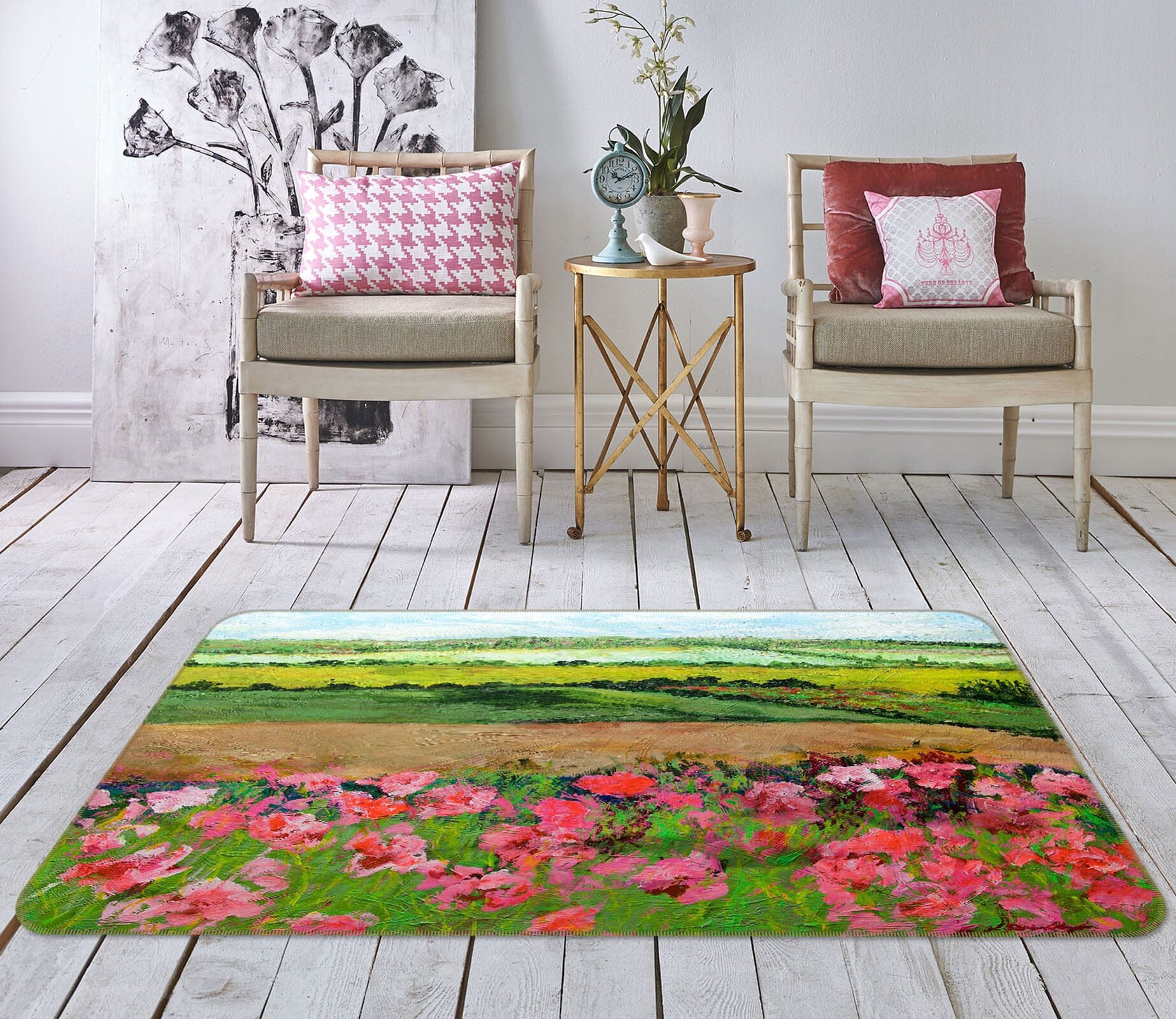 3D Ginger Green 1082 Allan P. Friedlander Rug Non Slip Rug Mat Mat AJ Creativity Home 