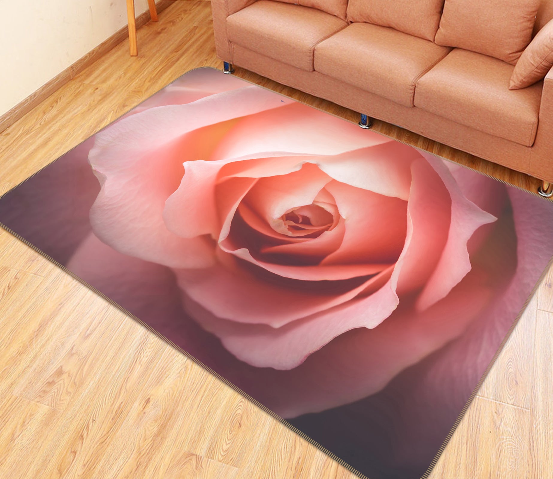 3D Pink Flower 30129 Non Slip Rug Mat