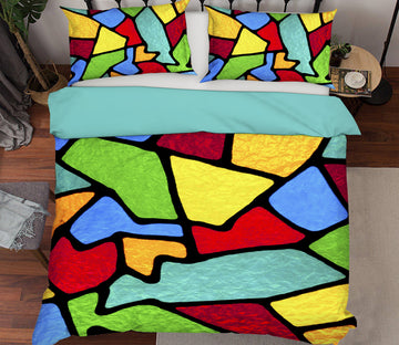3D Color Block 13154 Bed Pillowcases Quilt