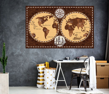 3D Black Shadow 228 World Map Wall Sticker Wallpaper AJ Wallpaper 2 