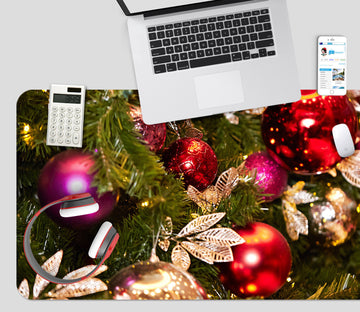 3D Red Ball 51223 Christmas Desk Mat Xmas