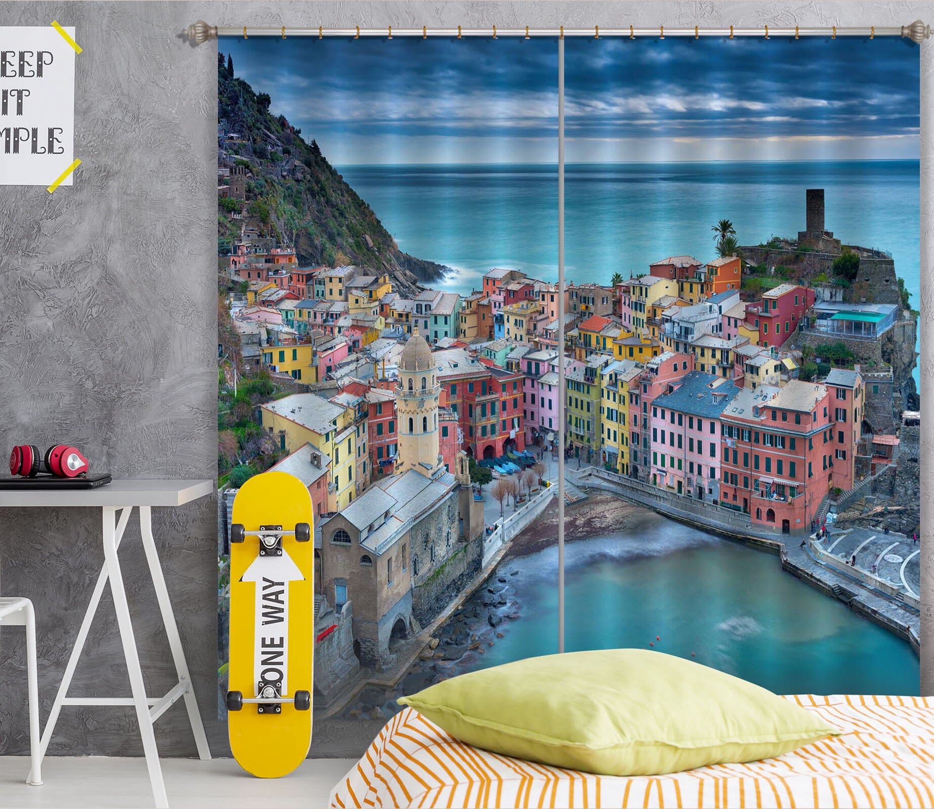 3D Water City 197 Marco Carmassi Curtain Curtains Drapes Curtains AJ Creativity Home 