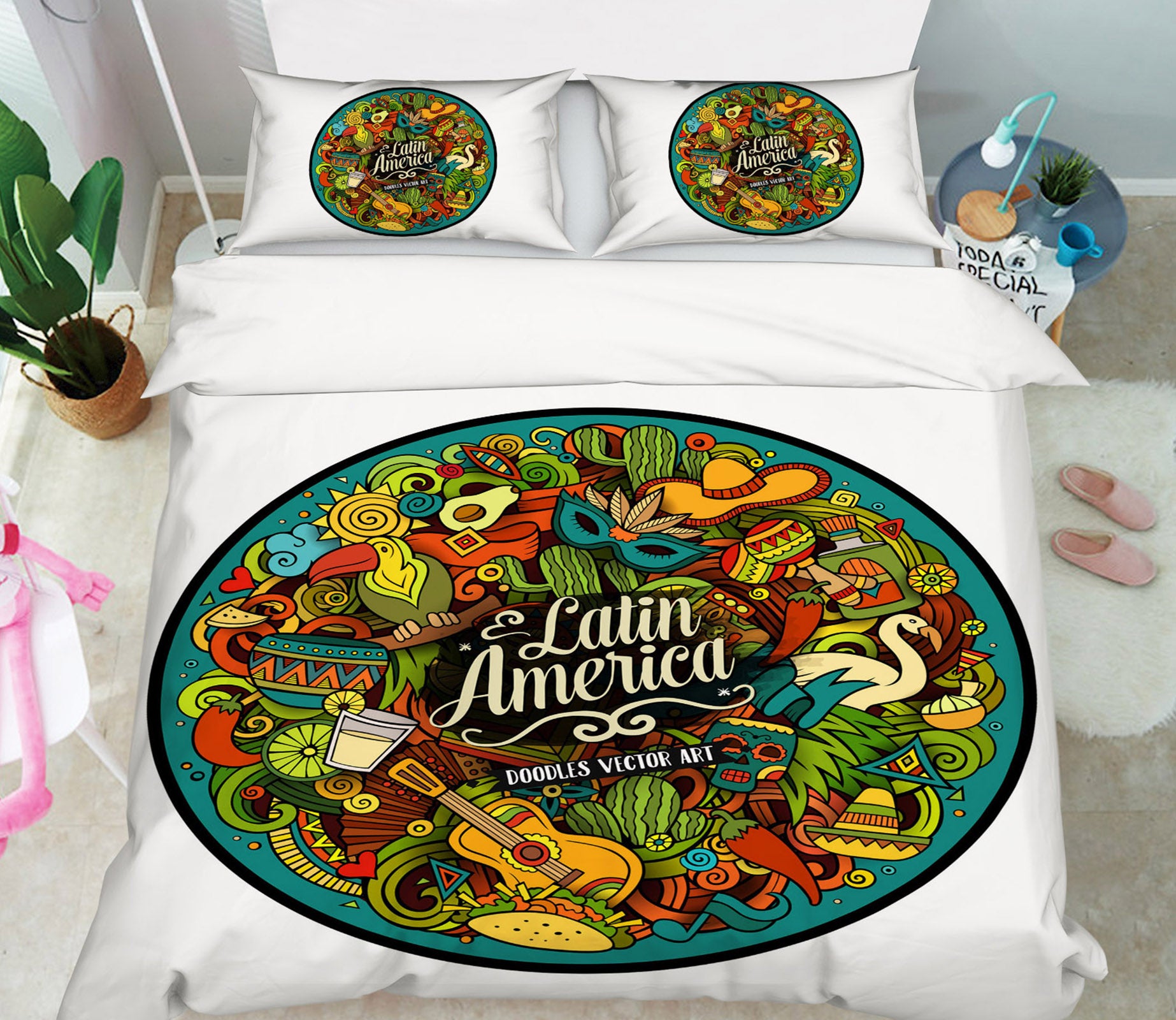 3D Guitar Cactus 59055 Bed Pillowcases Quilt