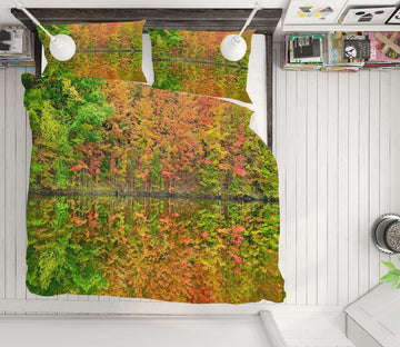 3D Fall Reflections 62011 Kathy Barefield Bedding Bed Pillowcases Quilt