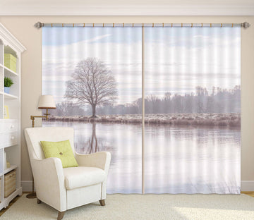 3D Grey Tree 6339 Assaf Frank Curtain Curtains Drapes