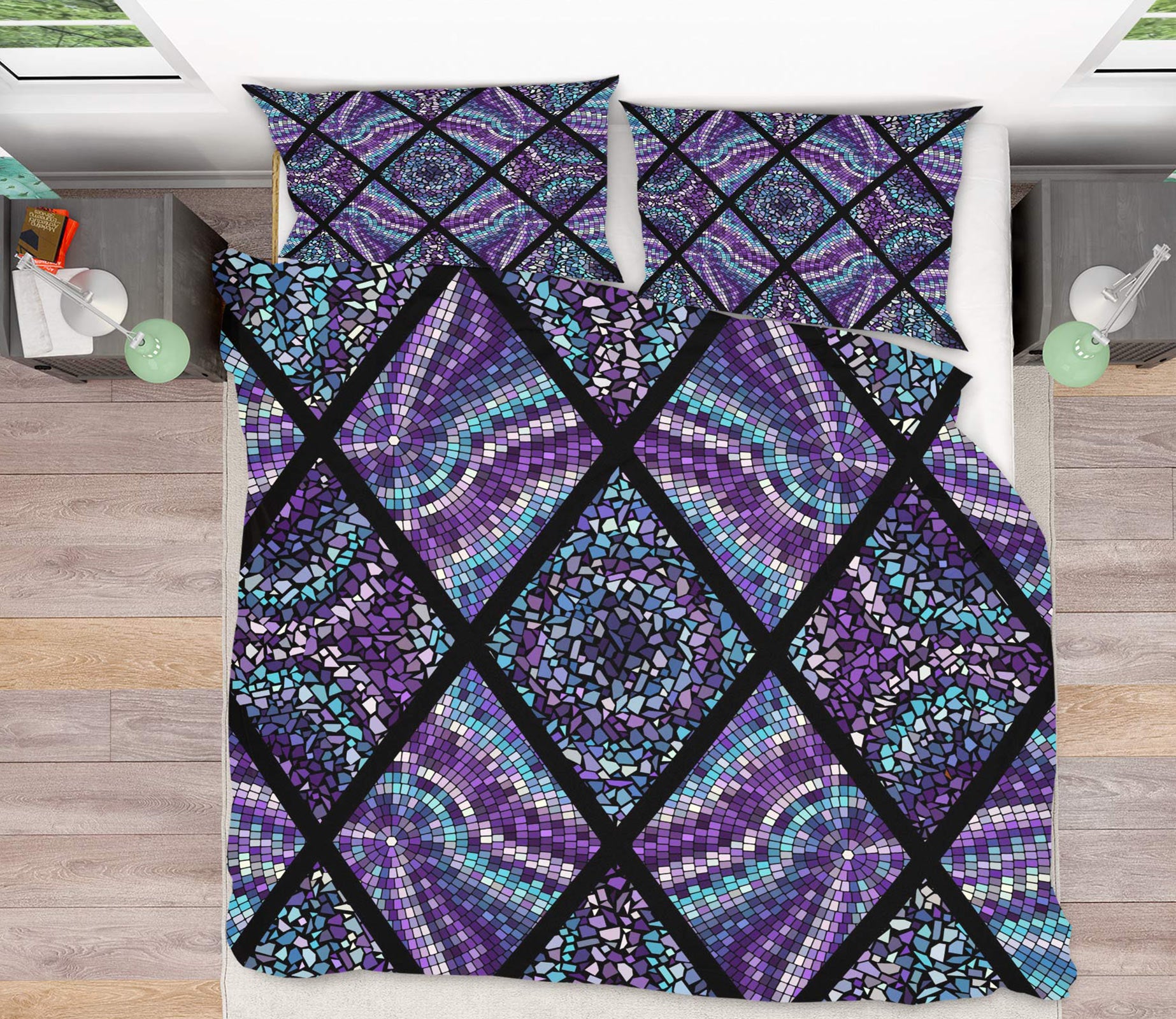 3D Purple Texture 14007 Bed Pillowcases Quilt