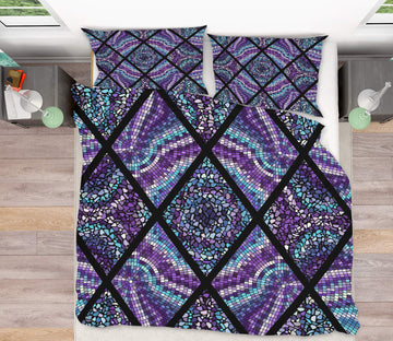 3D Purple Texture 14007 Bed Pillowcases Quilt