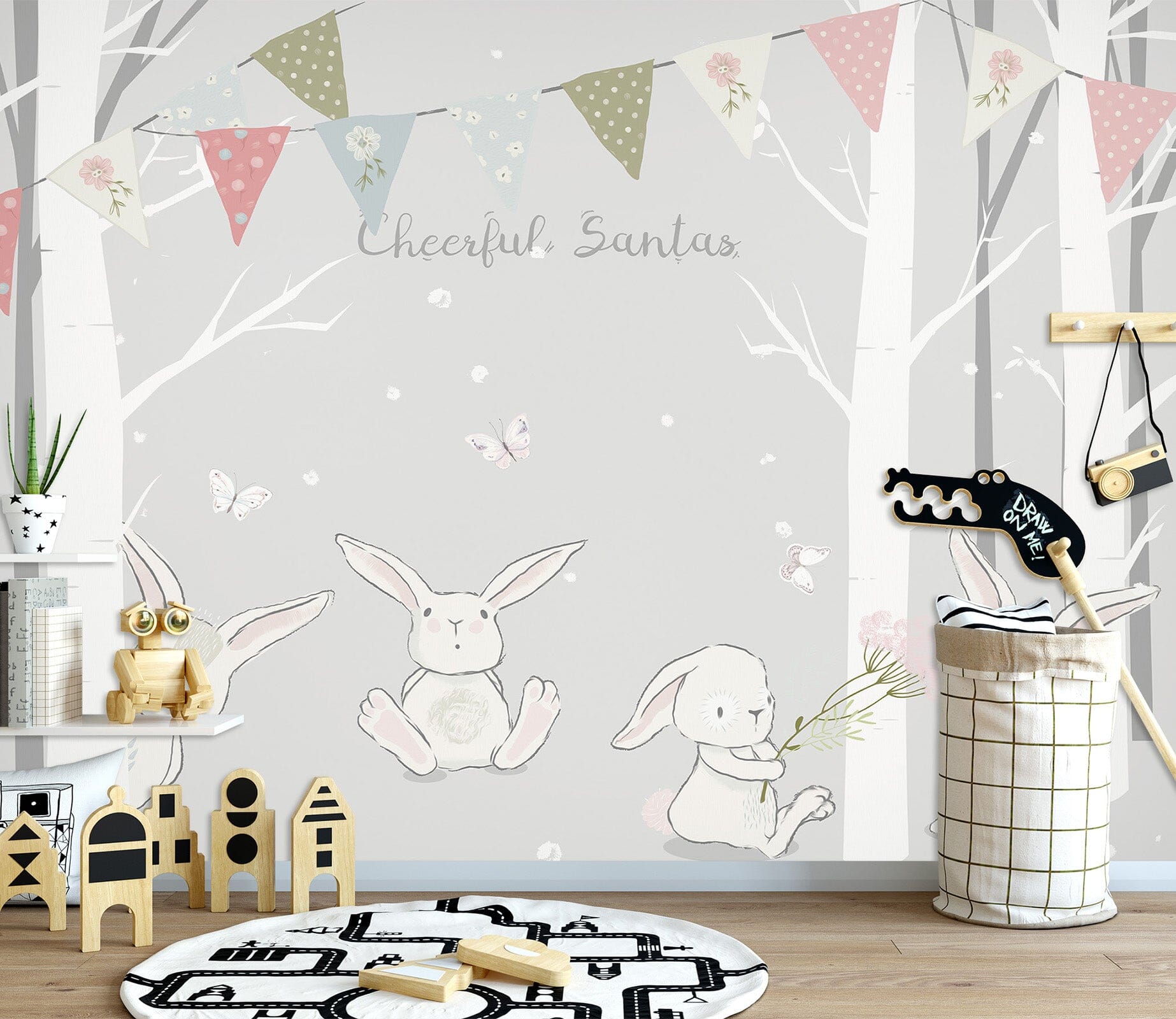 3D Woods White Rabbit 1683 Wall Murals Wallpaper AJ Wallpaper 2 