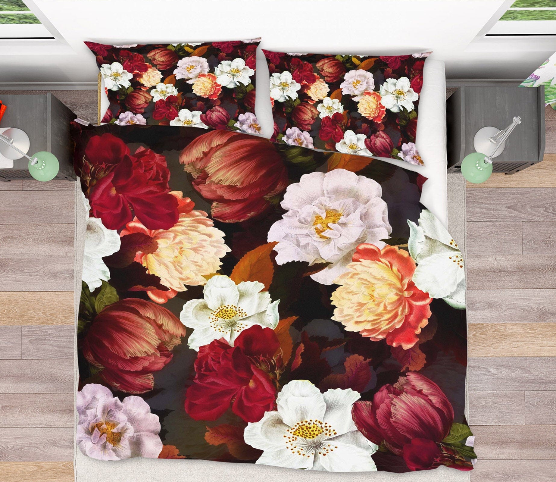 3D White Peony 153 Uta Naumann Bedding Bed Pillowcases Quilt Quiet Covers AJ Creativity Home 