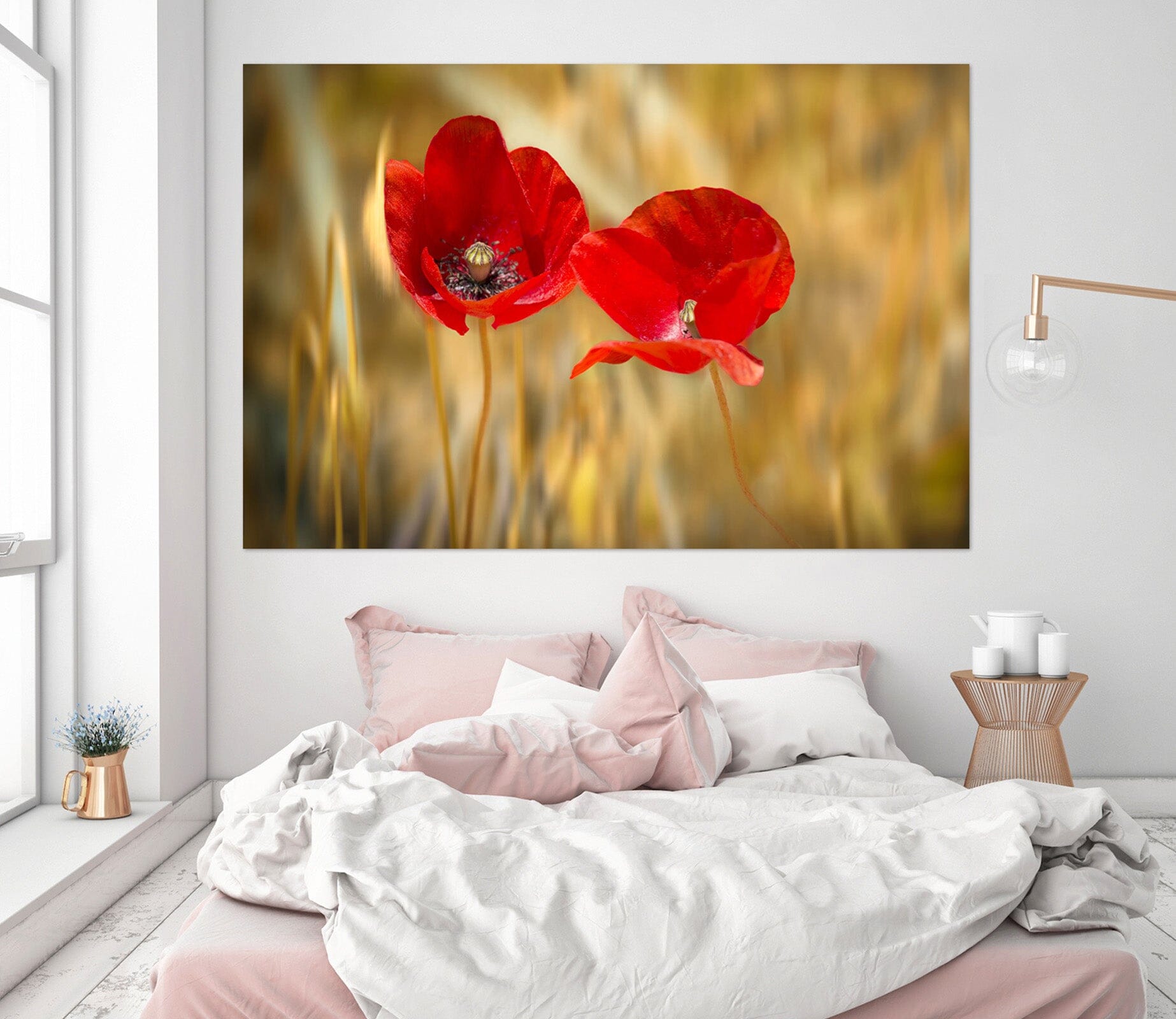 3D Red Flowers 220 Marco Carmassi Wall Sticker Wallpaper AJ Wallpaper 2 