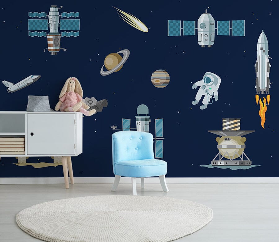 3D Astronaut Aircraft WC076 Wall Murals Wallpaper AJ Wallpaper 2 