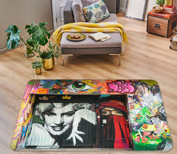 3D Star Wall Painting 1011 Non Slip Rug Mat