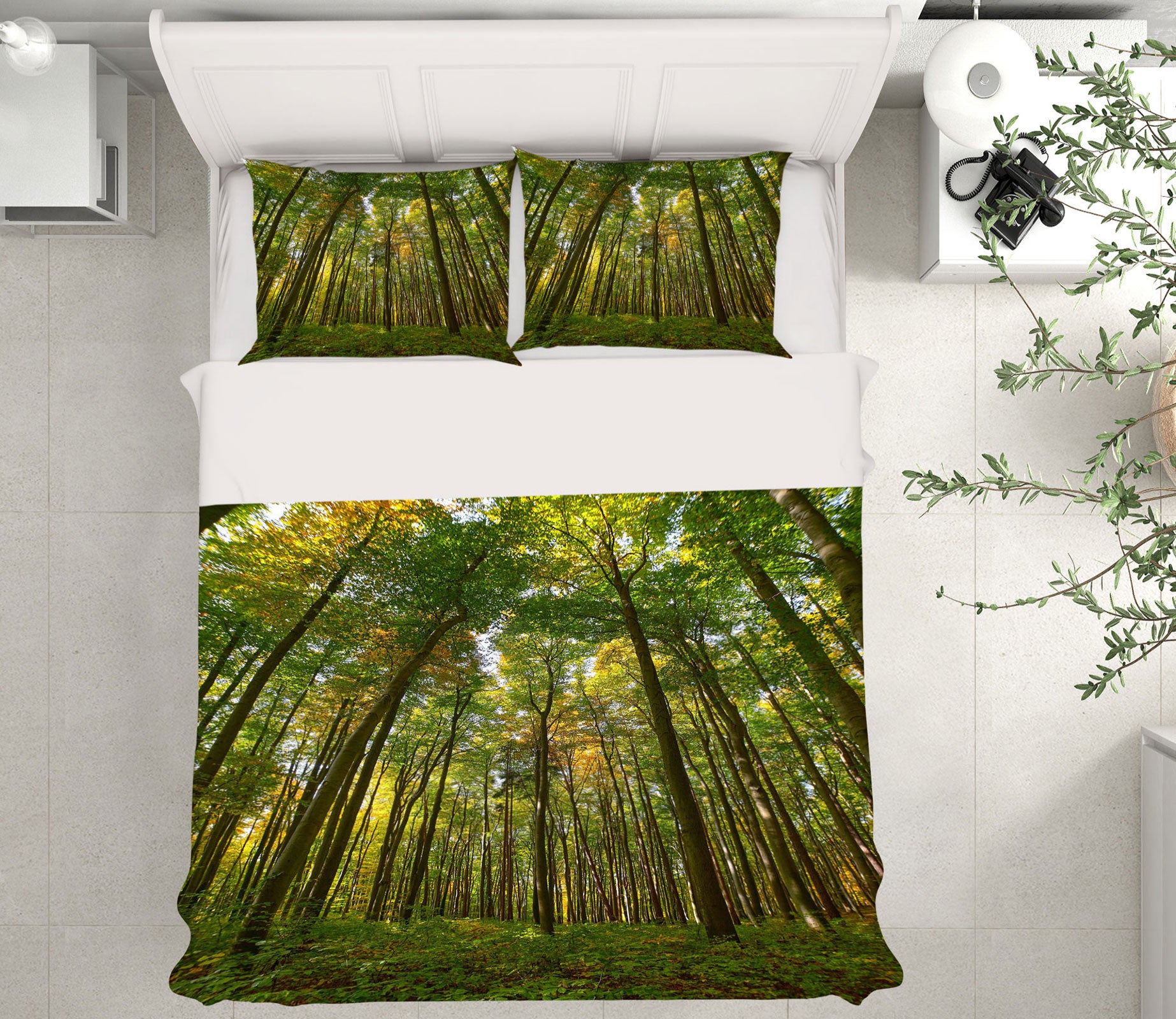 3D Forest 16076 Bed Pillowcases Quilt
