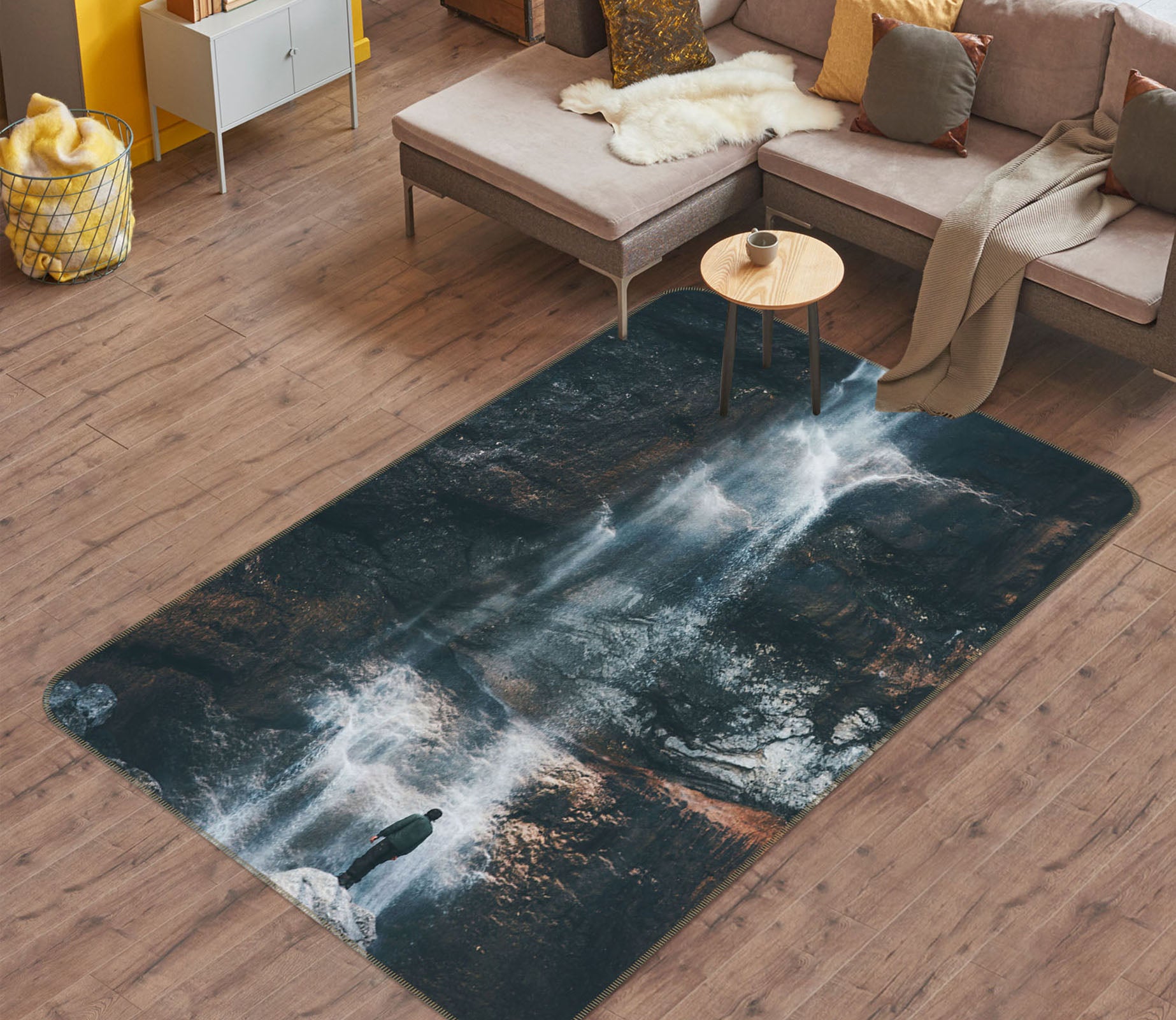 3D Running Water 26151 Non Slip Rug Mat