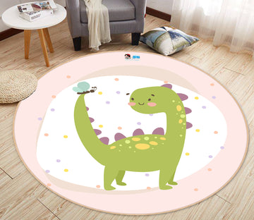 3D Cute Dinosaur 74248 Round Non Slip Rug Mat