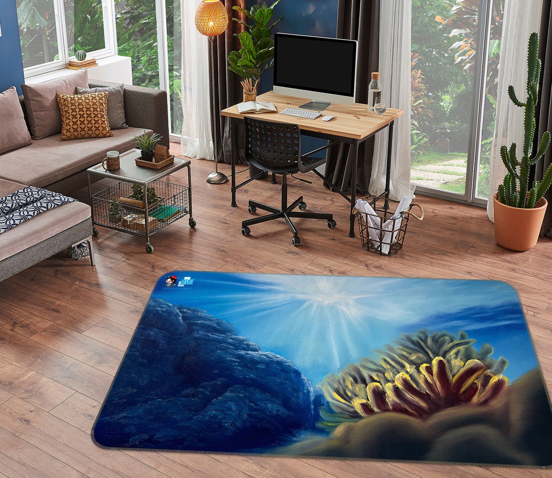 3D Seabed Stony Coral 9705 Marina Zotova Rug Non Slip Rug Mat