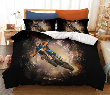 3D Ride A Motorcycle 1068 Bed Pillowcases Quilt