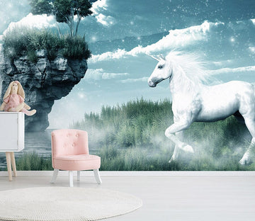 3D Stone Unicorn 1526 Wall Murals Wallpaper AJ Wallpaper 2 