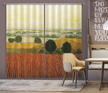 3D Autumn Field 120 Allan P. Friedlander Curtain Curtains Drapes Curtains AJ Creativity Home 