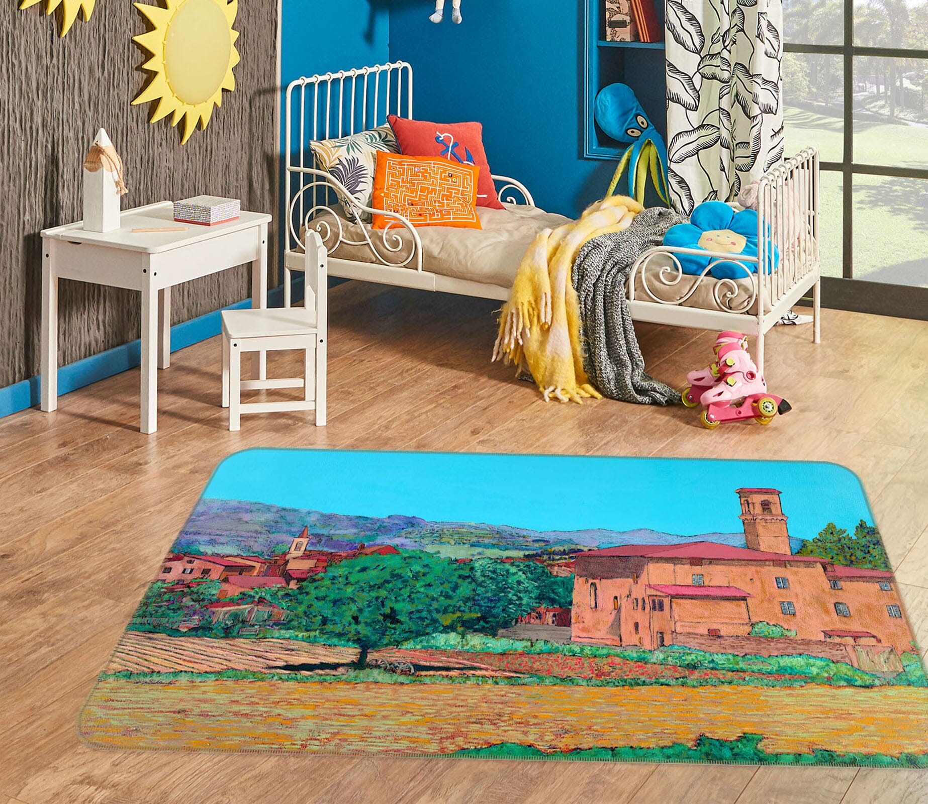 3D Country Estate 1126 Allan P. Friedlander Rug Non Slip Rug Mat Mat AJ Creativity Home 