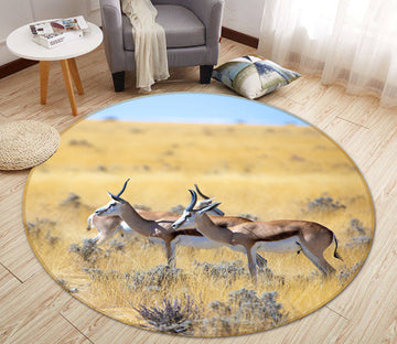 3D Springbok 82273 Animal Round Non Slip Rug Mat