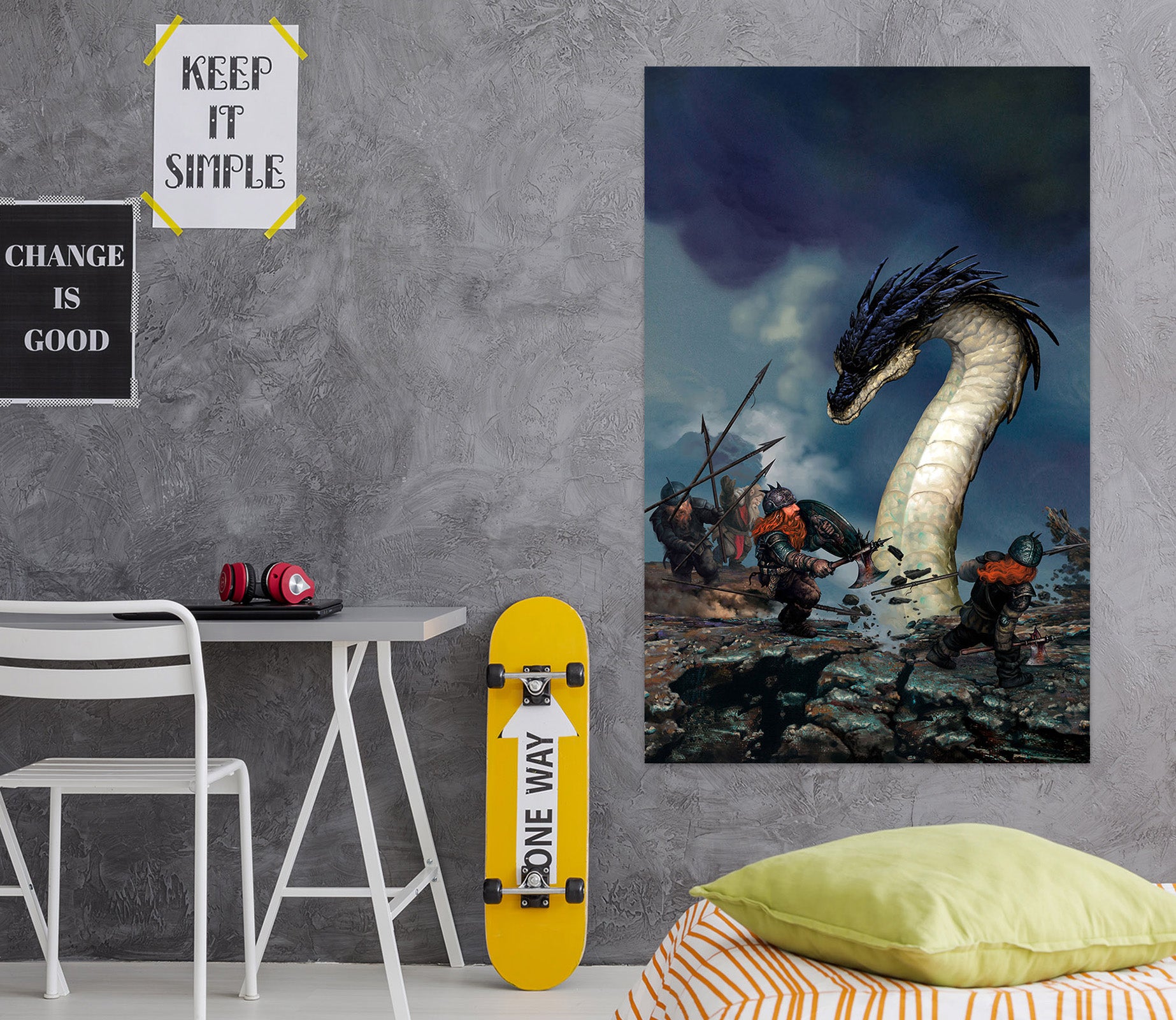 3D Dragon Warrior 8115 Ciruelo Wall Sticker