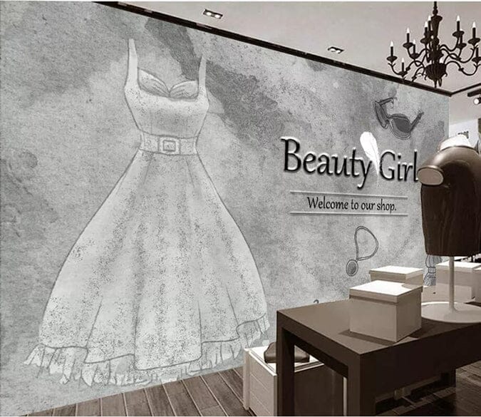 3D White Wedding Dress 2749 Wall Murals Wallpaper AJ Wallpaper 2 