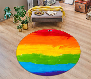 3D Rainbow 75125 Round Non Slip Rug Mat