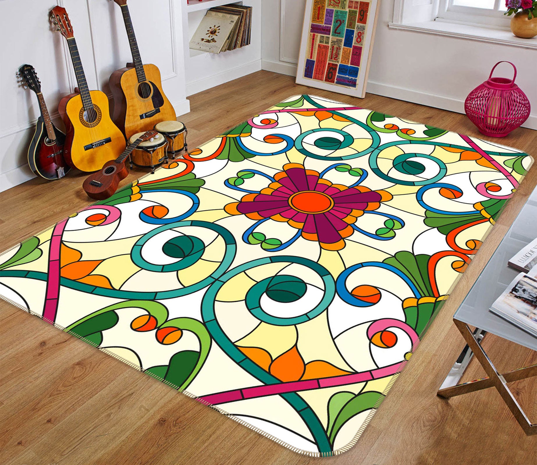3D Pattern 33103 Non Slip Rug Mat