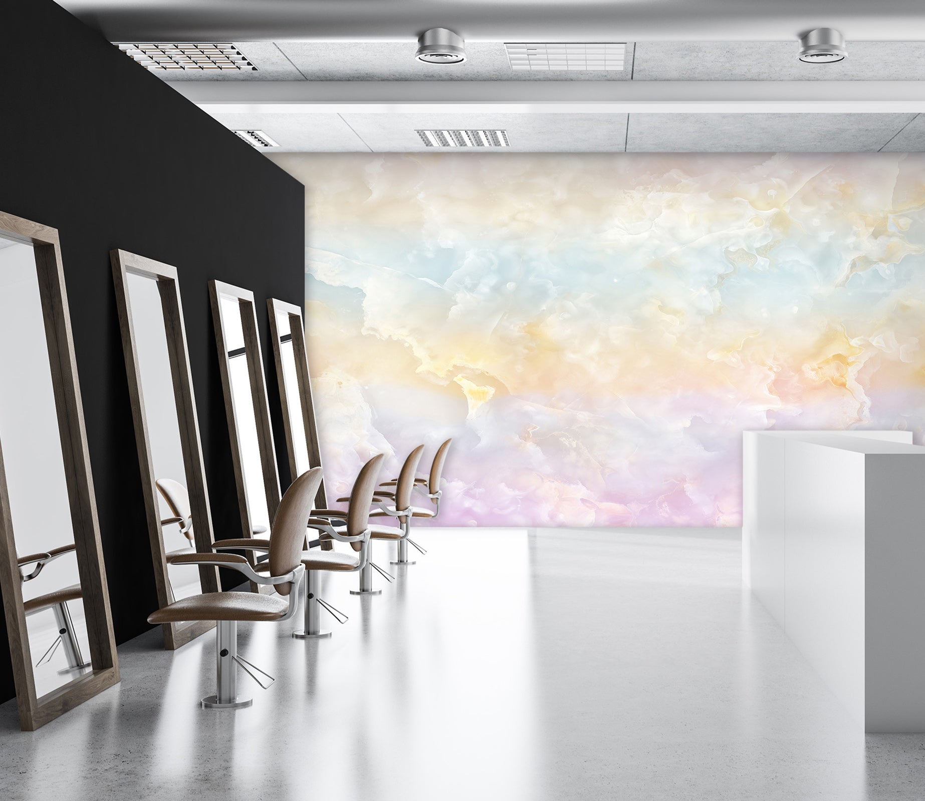 3D Painted Cloud 077 Wall Murals