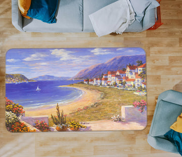 3D Seaside House 32049 Non Slip Rug Mat