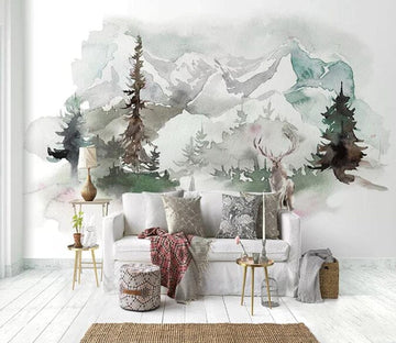 3D Heavy Snow Forest 1655 Wall Murals Wallpaper AJ Wallpaper 2 