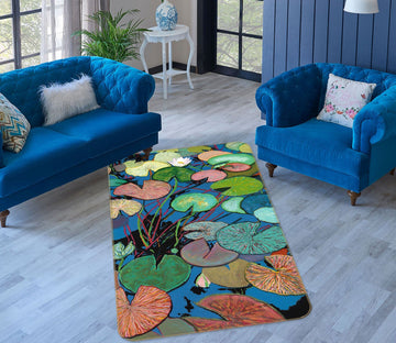 3D Painting Lotus Leaf 3041 Allan P. Friedlander Rug Non Slip Rug Mat Mat AJ Creativity Home 