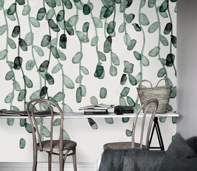 3D Green Leaf 1876 Wall Murals Wallpaper AJ Wallpaper 2 