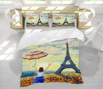 3D Eiffel Tower 60113 Bed Pillowcases Quilt