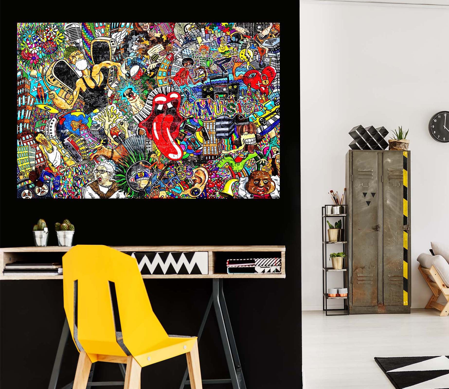 3D Graffiti Old Man 1048 Wall Sticker