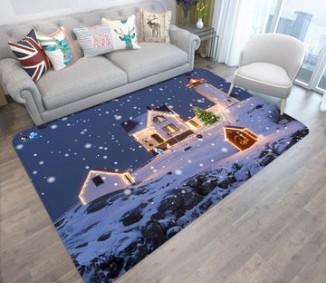 3D Neon Light House 040 Non Slip Rug Mat Mat AJ Creativity Home 