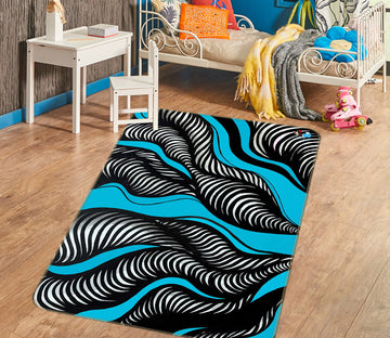 3D Black Vortex 8216 Jacqueline Reynoso Rug Non Slip Rug Mat