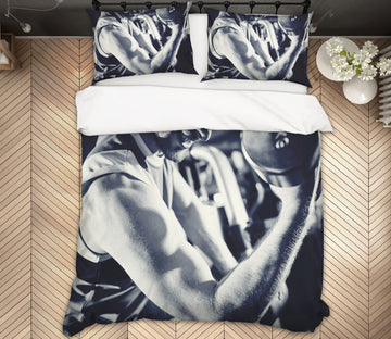 3D Lift Dumbbells 14123 Bed Pillowcases Quilt