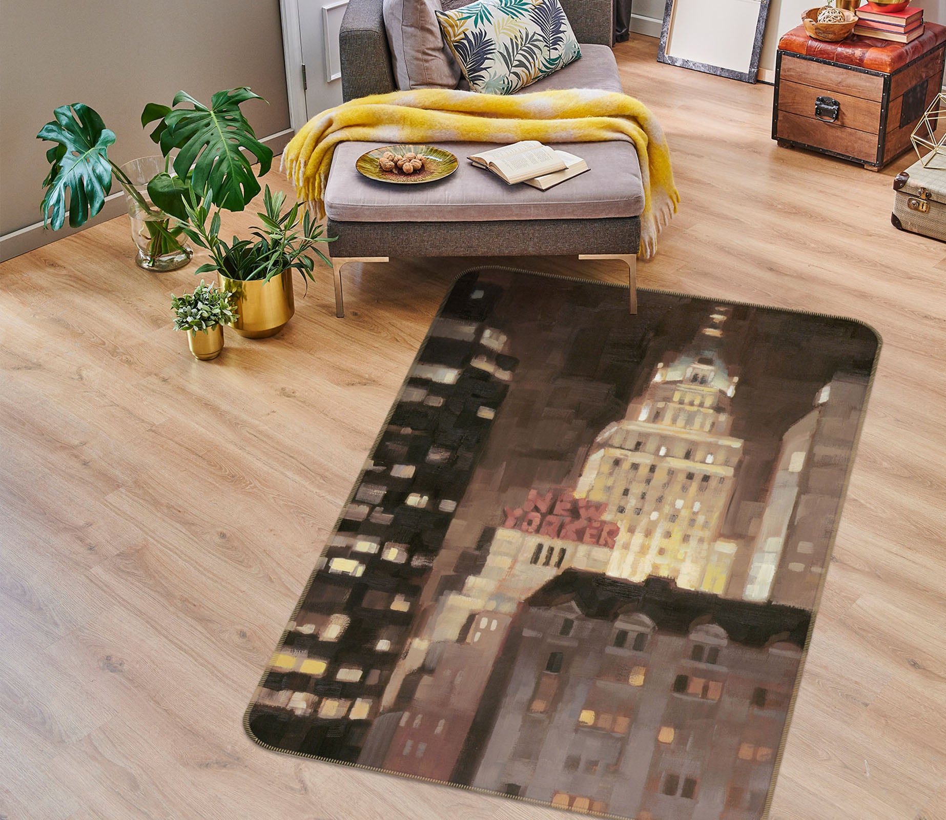 3D High-Rise Building 32187 Non Slip Rug Mat