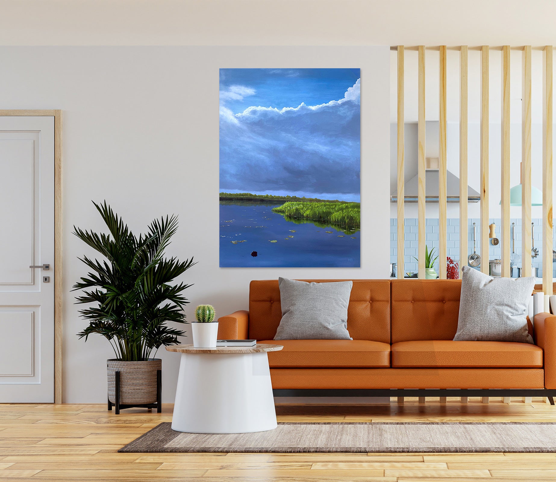 3D Sky Lake Meadow 10071 Marina Zotova Wall Sticker